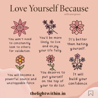 Double Tap if you love this 💖

Loving yourself is important because if you prioritise your happiness, your relationships and your surroundings will be harmonious ✨
The ‘energy’ you give out will be positive and will attract more positive people to you. 
.
.
.
.
.
.
Drop a ❤️ or comment below if you agree 👇

(Inspired by @selfcarexpress)

#thelightwithin #selfcarexpress #selfcare #loveyourself #selflovetips #selflovethreads #selflovejourney #selflovefirst #selflovewarrior #selfcarefirst #selfcaresis #lifecoachingforwomen #youcanhealyourlife #inspirationalquotes #motivationfortheday #motivationalsayings